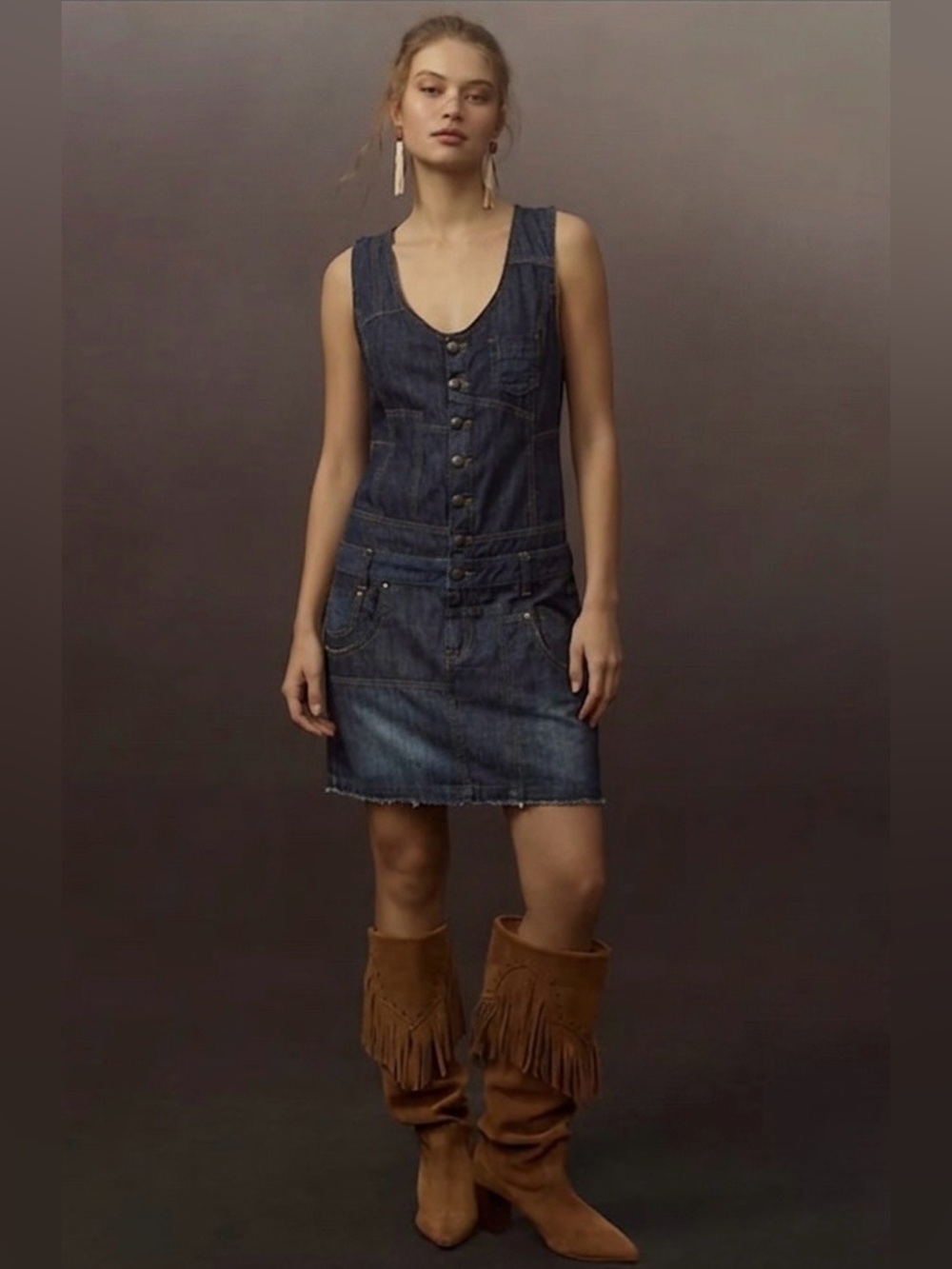 ONLY Organic Cotton Denim Mini Dress